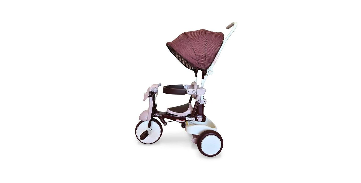Детская игрушка IIMO Type SS 3-in-1 Folding Tricycle with Push Handle, от 1 года, цвет: Коричневый — фото 7