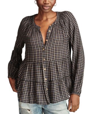 Lucky Brand - Women's Tiered Babydoll Shirt