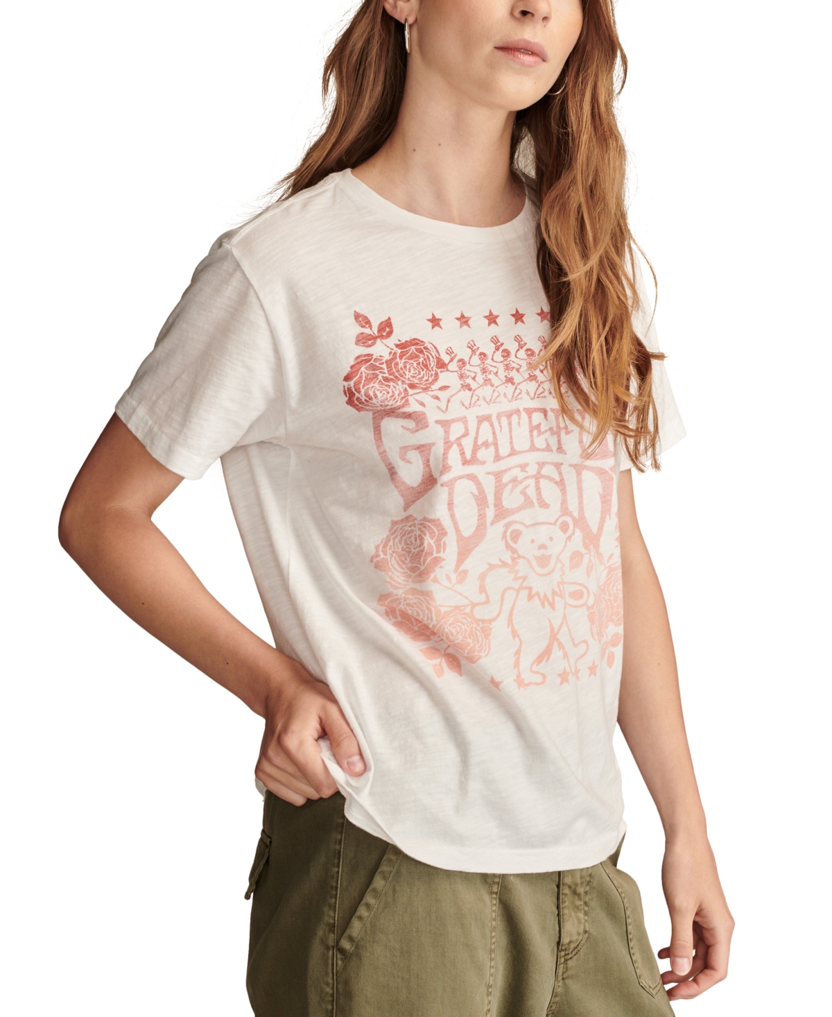 Lucky Brand Women's Grateful Dead Graphic Boyfriend T-Shirt