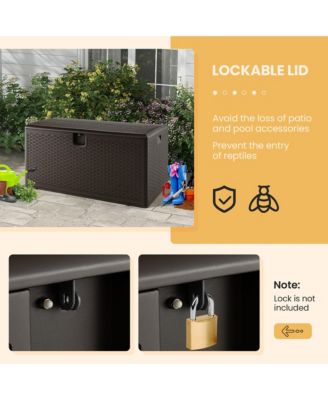 Patio Deck Box Outdoor Waterproof Storage Container for Tools Toys