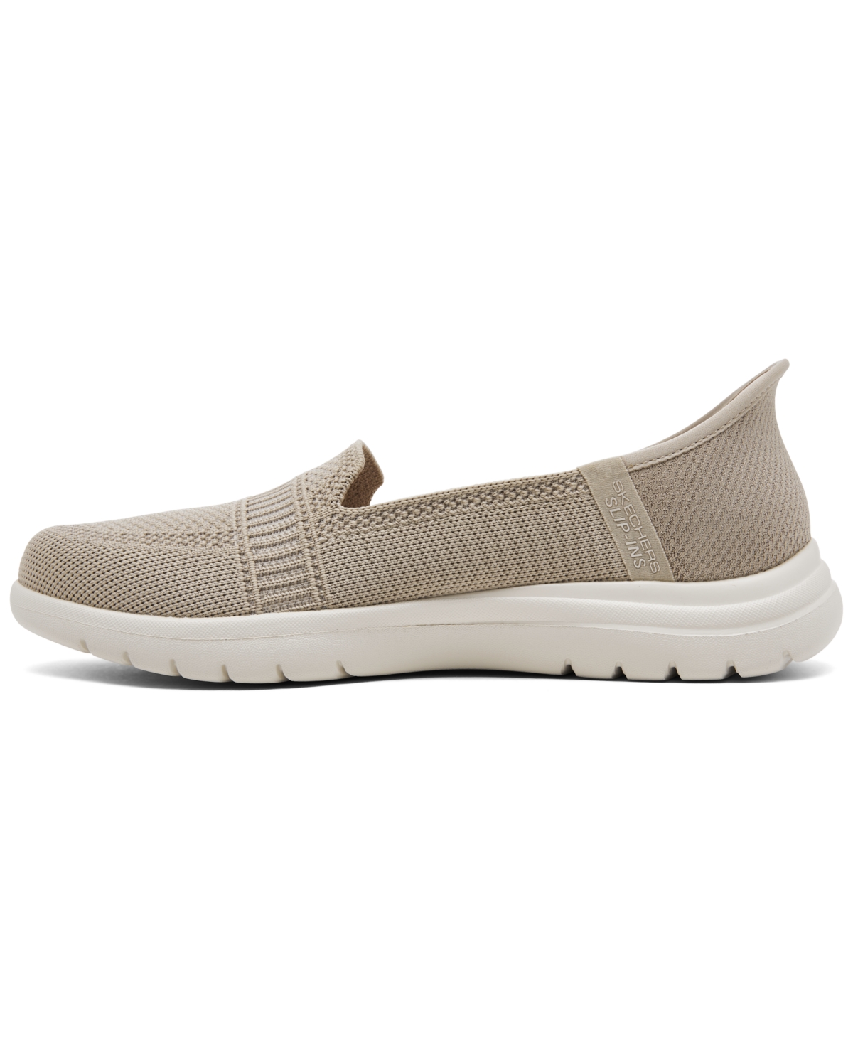 Skechers On The Go Flex-serene Womens Performance Fitness Slip-on Sneakers In Taupe
