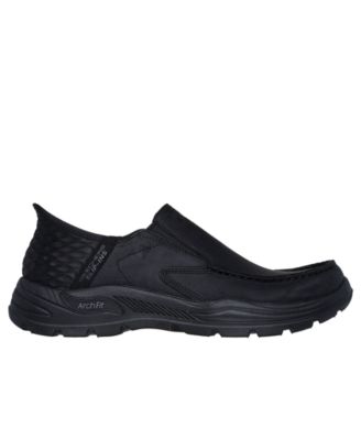 Men's Relaxed Fit Arch Fit Slip-Ins: Motley Leather Low Slip-On Casual Sneakers from Finish Line