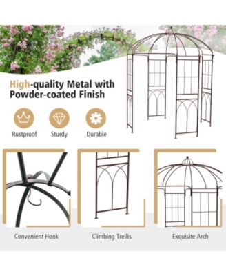 8.4 x 7 Feet Wide Birdcage Shape Garden Arbor