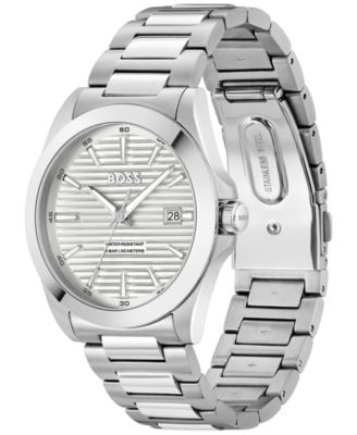 Men's Strike Quartz Basic Calendar Stainless Steel Watch 41mm