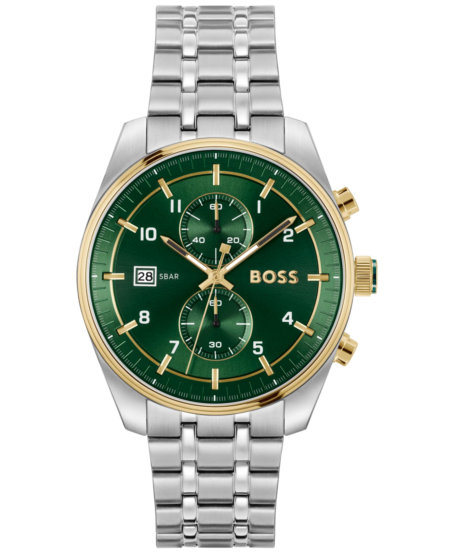 Мужские часы Hugo Boss Sky Traveler Quartz Fashion Chrono Stainless Steel Watch 44mm — фото 1