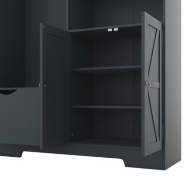 Streamdale Elegant Hall Tree Shoe Cabinet, Bench, Coat Rack