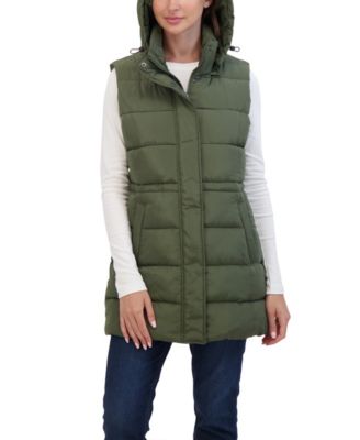 Women's Puffer Vest With Drawstring Waist