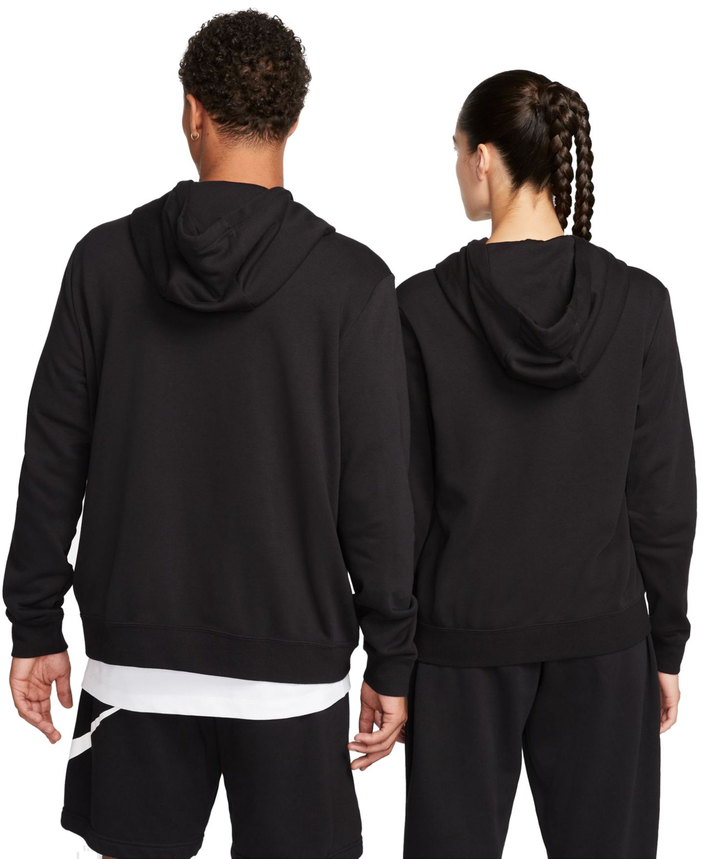 Женское худи Nike Sportswear Club Fleece Logo Pullover, цвет: Чёрный / Белый — фото 4