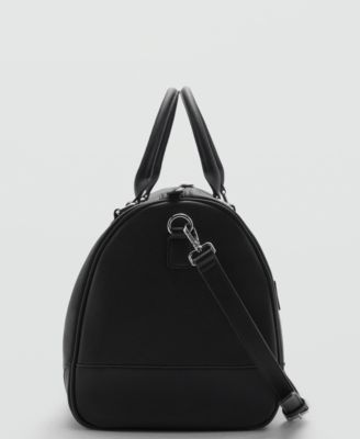 Men's Patent Leather-Effect Bowling Bag
