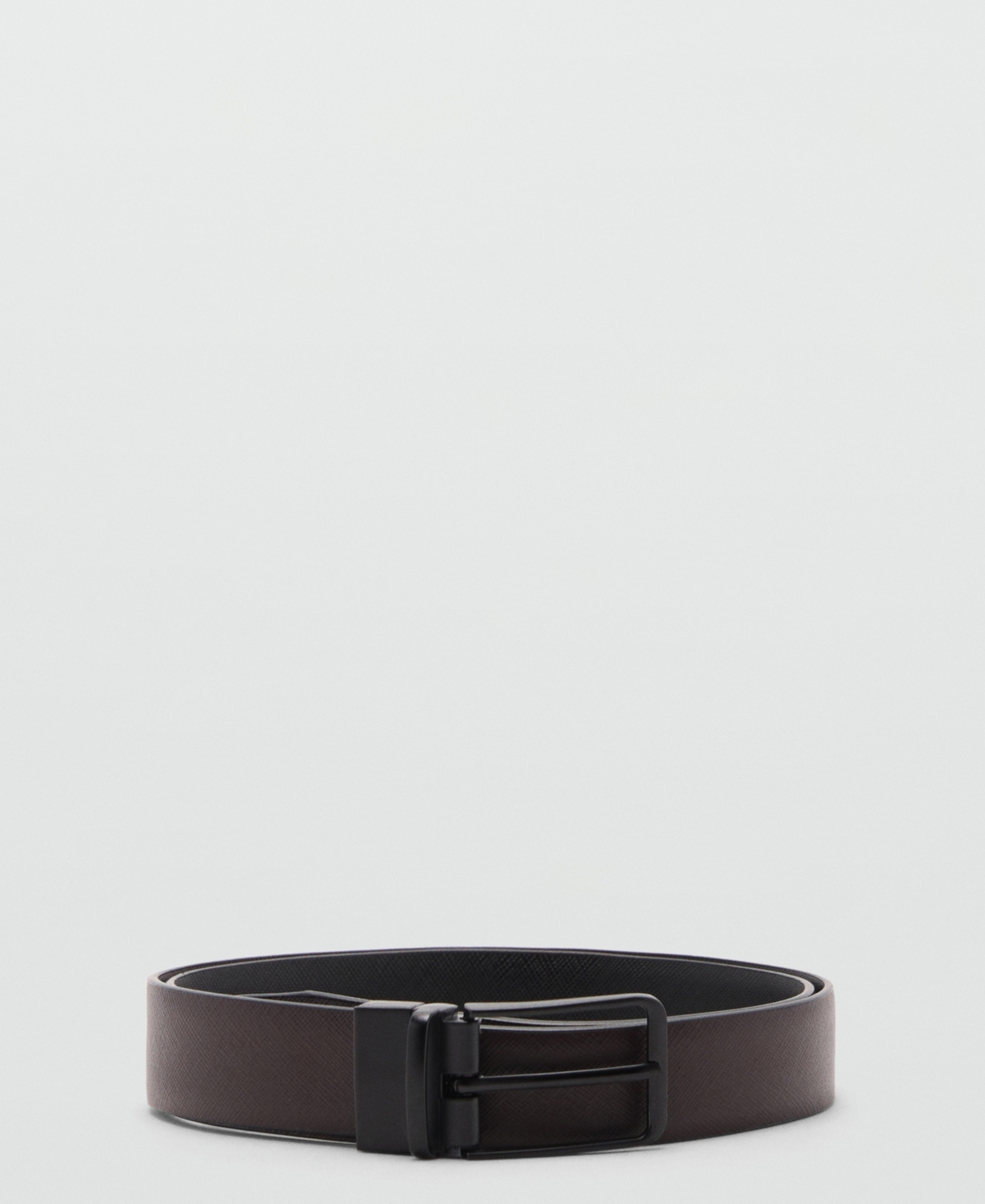 Mango Men's Saffiano Leather Belt
