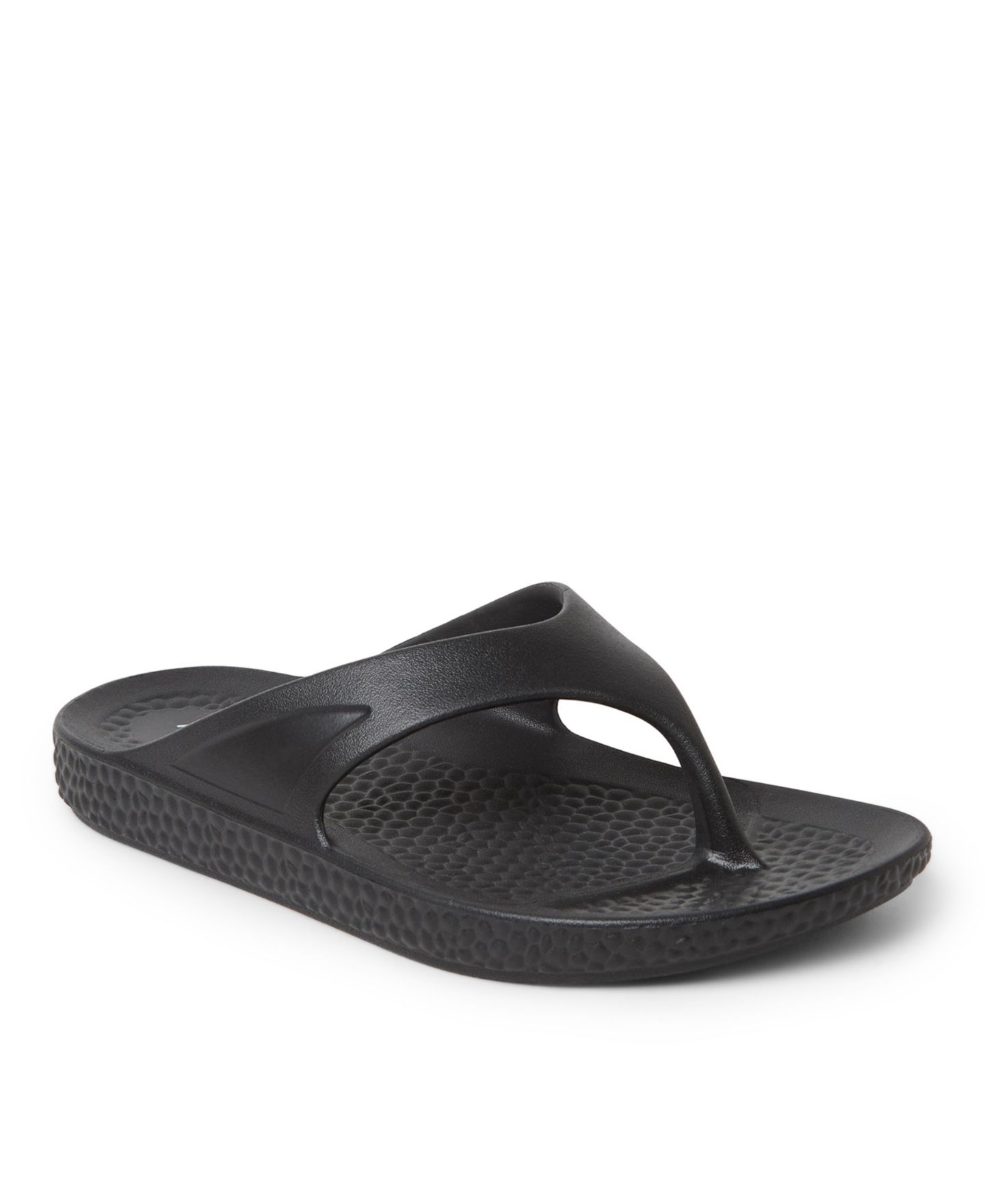 Женские сандалии Dearfoams EcoCozy by Sustainable Comfort Thong Sandal, цвет: Чёрный — фото 1
