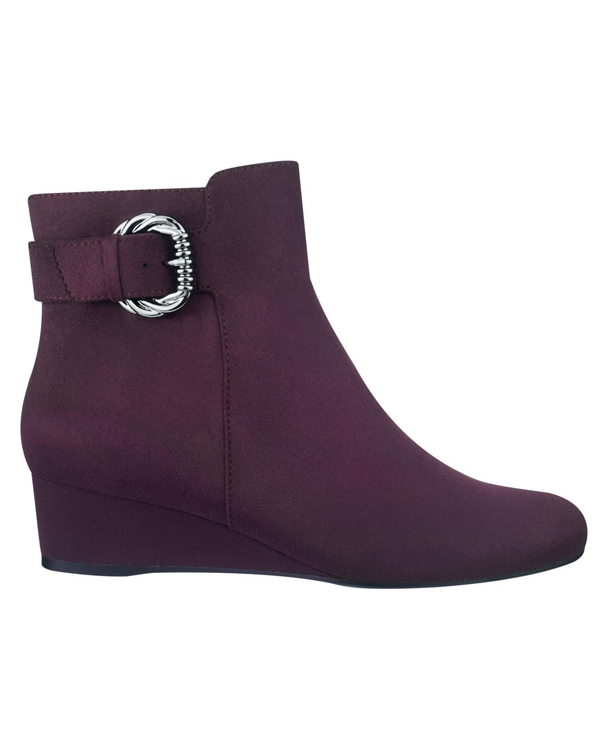 Impo Women's Gandan Medium And Wide Width Wedge Bootie With Memory Foam Women's Shoes In Midnight Blue