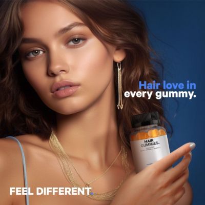 Hair Gummies, Biotin 5000 mcg, Sugar Free Growth Gummy Vitamins A, C, B6, B12, D3, Zinc, Inositol Supplement, Women & Men, Pantothenic Folic Acid, Nails, Skin, Strawberry Coconut Flavor, 60 ct