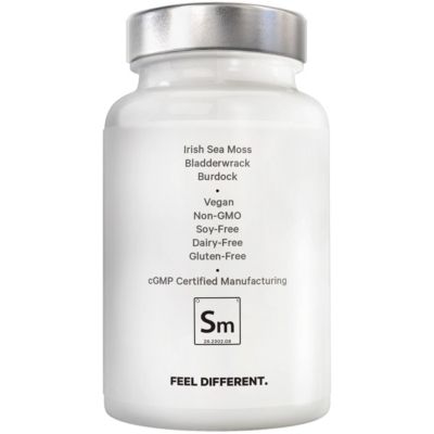 Sea Moss Supplement - 1000mg Organic Irish Sea Moss, Bladderwrack, Burdock - Vitamin C, Aloe Vera, Black Pepper, Vitamins, Minerals, 90 Capsules