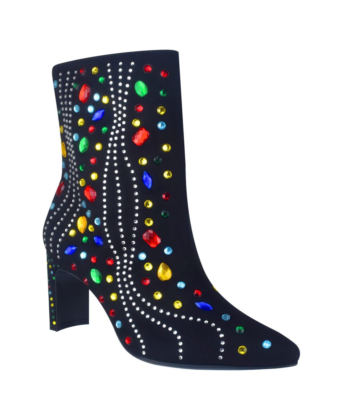Women's Voleta Jewel Embellished Dress Booties - Black