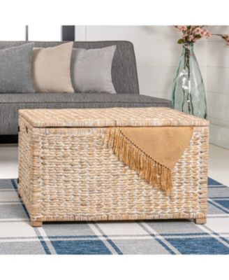 Anada Handwoven Wicker Weave Storage Trunk