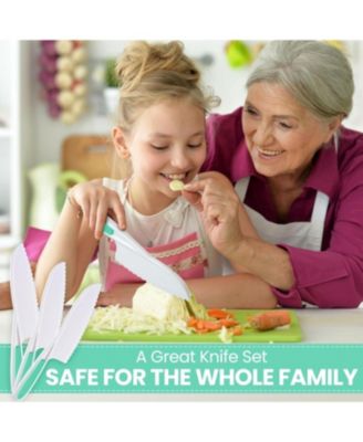 3-Piece Kids Knife Set for Real Cooking & Baking with Serrated Edges