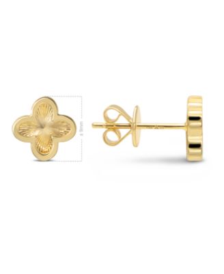 Clover Stud Earrings in 14K Gold, approx. 2.6 grams