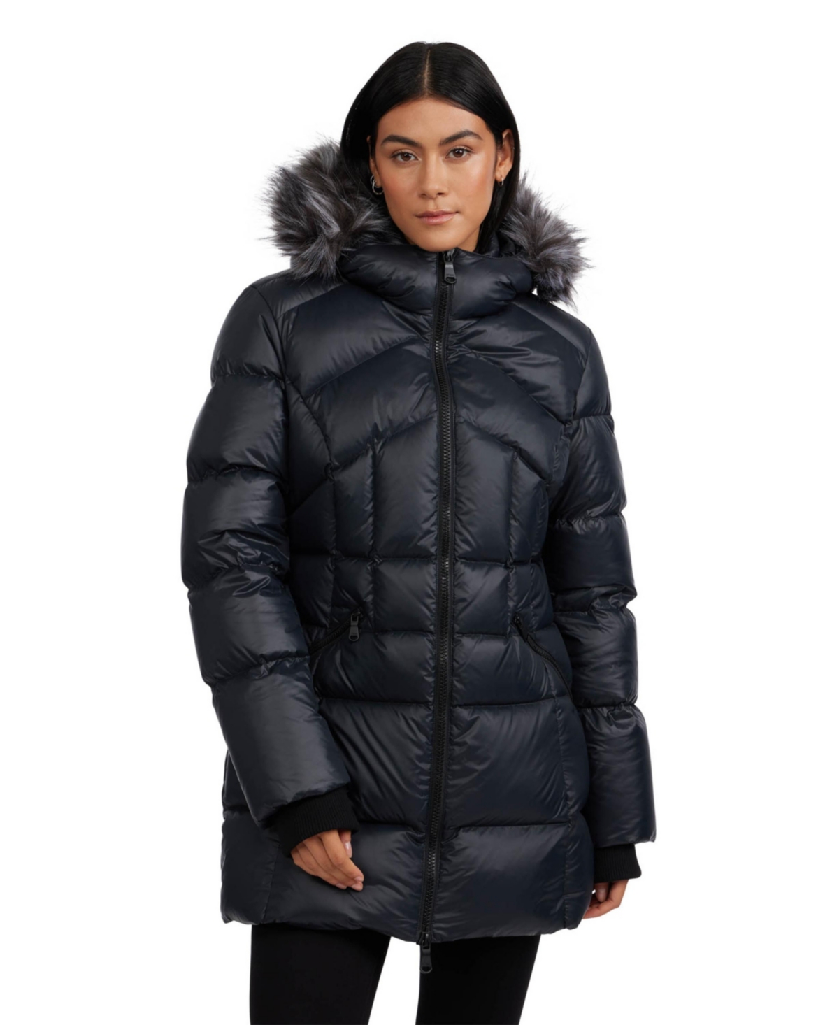 Women's Ares Fixed Hood Puffer with Fixed Bib - Ox blood