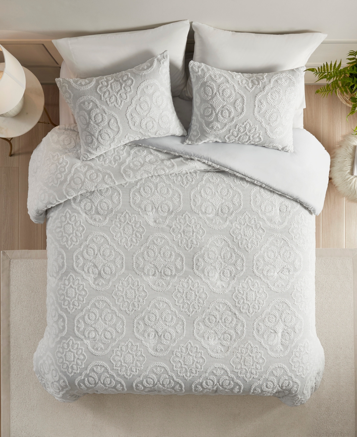 Madison Park Everly Woven Medallion 3-Pc. Duvet Cover Set, Full/Queen