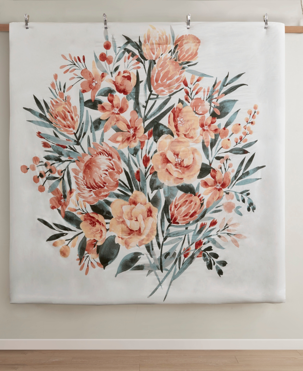 Madison Park Dahlia 3-Pc. Duvet Cover Set, Full/Queen