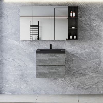 Wall-Mounted Floating Vanity with Quartz Top