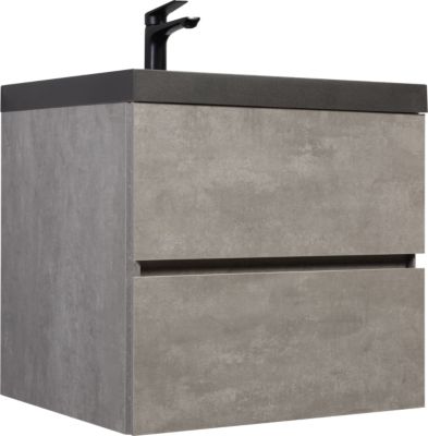 Wall-Mounted Floating Vanity with Quartz Top