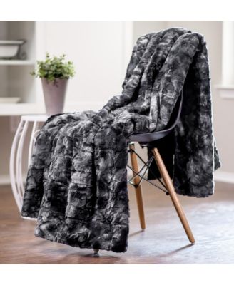 Premium Wolf Faux Fur Soft, Fuzzy Sherpa & Minky Throw Blanket, Full/Queen Size