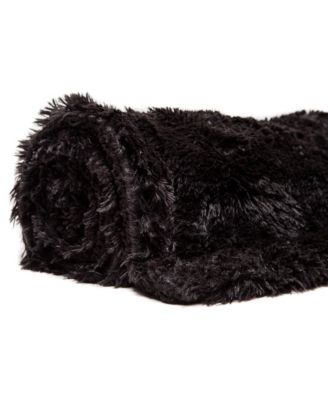 Premium Throw Blanket & Pillow Cover - Long Faux Fur Fuzzy Sherpa Throw (50" x 65”) & 2 Pillow Covers (18" x 18”) - 3-Piece Set, Pink