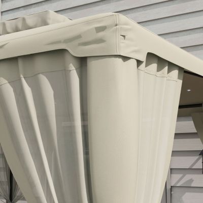 9.6' x 11.6' Patio Gazebo: Garden Canopy Shelter with Netting