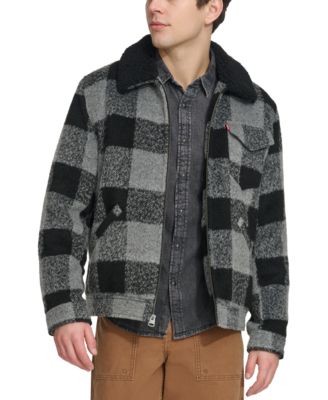 Men's Plaid Full-Zip Depot Jacket with Fleece Collar
