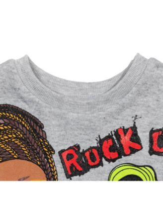 Little Girls French Terry Sweatshirt and Leggings Outfit Set