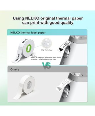 Nelko P21 Genuine Adhesive Green/Blue/Pink Paper 14x40mm (0.55"x1.57") 180 Labels/Roll, 3 Roll, for Home Office School Organization, Gift for Decoration, Compatible with P21 Label Maker