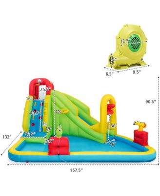 Inflatable Water Slide Kids Bounce House w/480w Blower