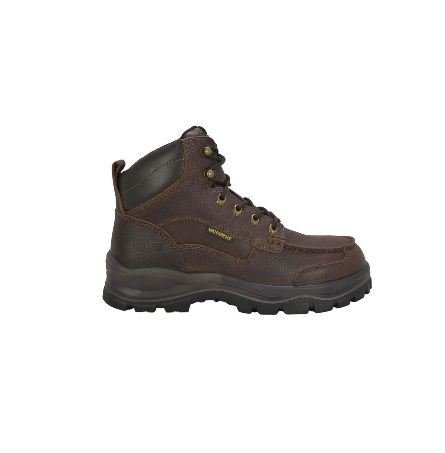 Мужские ботинки AdTec Men 6" Tumbled Leather Moc Soft Toe Waterproof Work Boots, цвет: Коричневый — фото 2