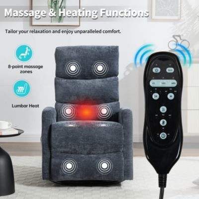 Massage Recliner - 360° Swivel & Heat Rocking Chair