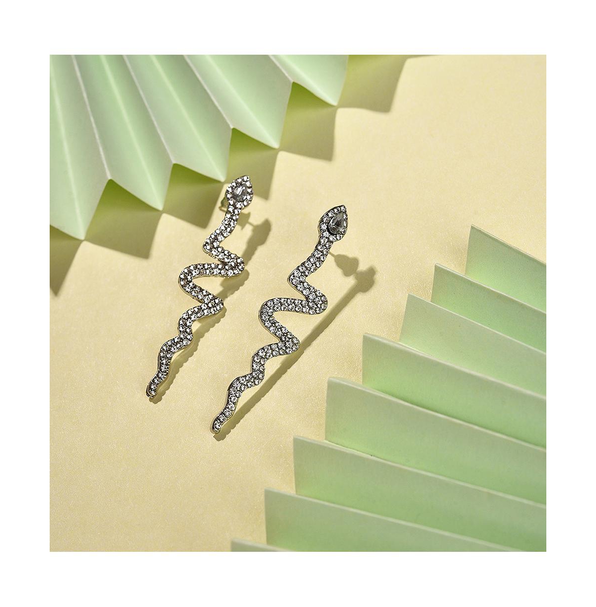 Sohi Women's Serpent Drop Earrings