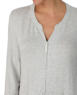 Women's Zip-Front 3/4-Sleeve Robe