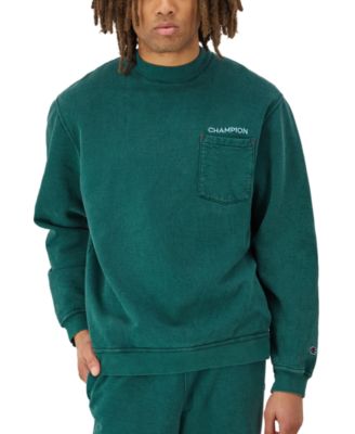 Champion - Men's Washed Pocket Crewneck Sweatshirt