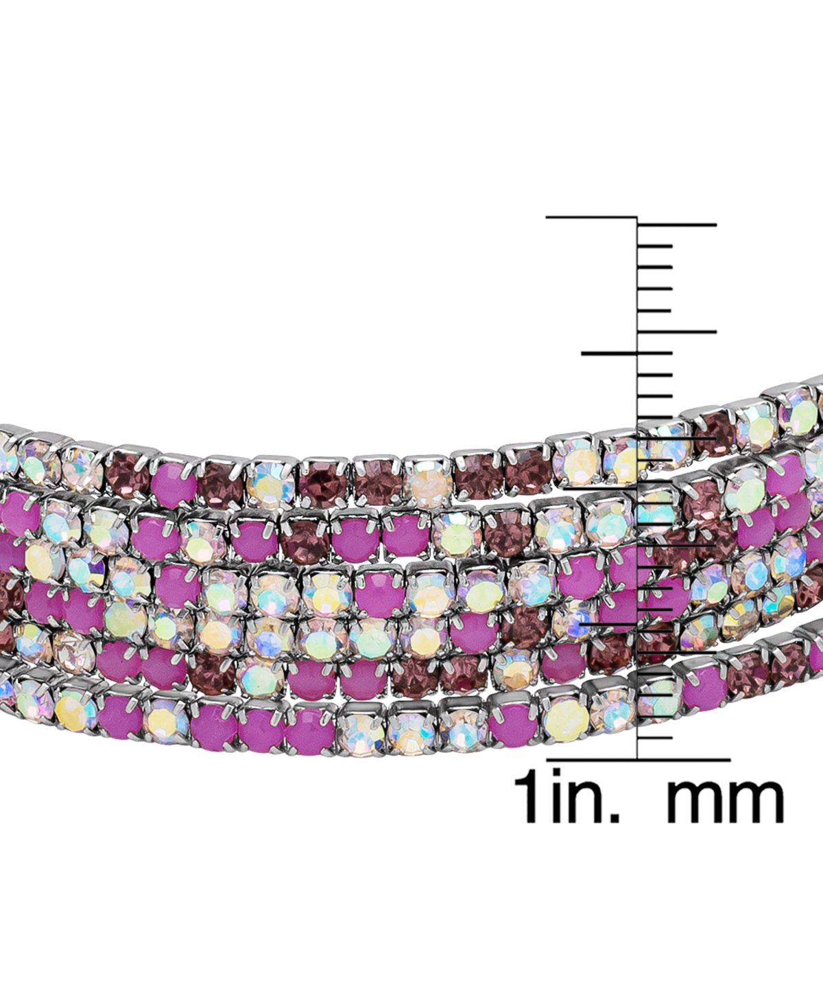 Macy's Multi-color Cubic Zirconia Stretch 6pcs Bracelet Set In White