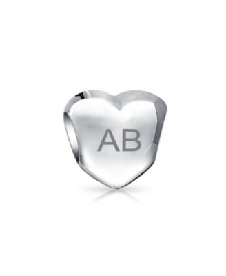 Nana Heart Shape Floral Scroll Word Grandma Charm Bead Grandmother Two Tone Gold Plated Sterling Silver Fits European Bracelet