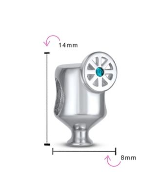 Tropical Cocktail Drink Umbrella Margarita Pina Colada Glass Goblet Vacation Charm Bead Sterling Silver Fits European Bracelet