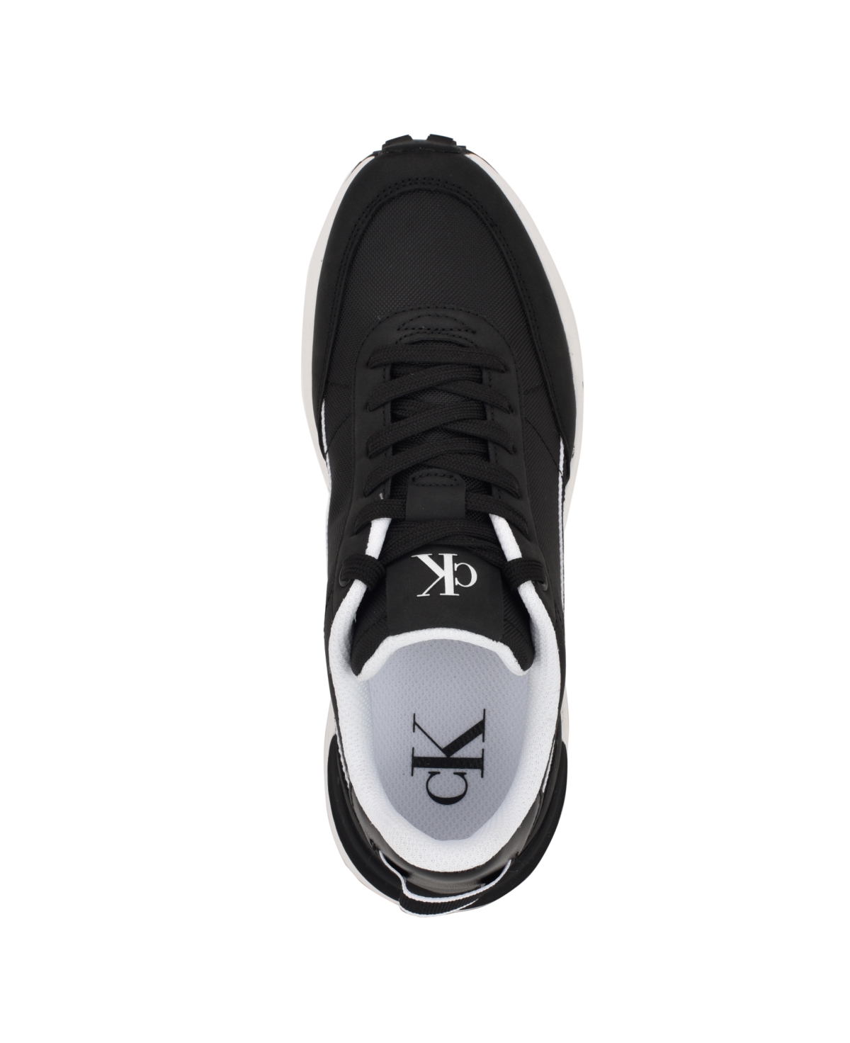 Calvin Klein Women's Khalli Almond Toe Casual Lace-up Sneakers -White