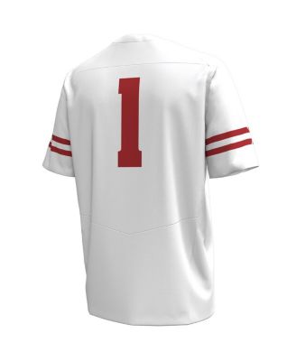 Men's 1 Wisconsin Badgers Replica Football Jersey