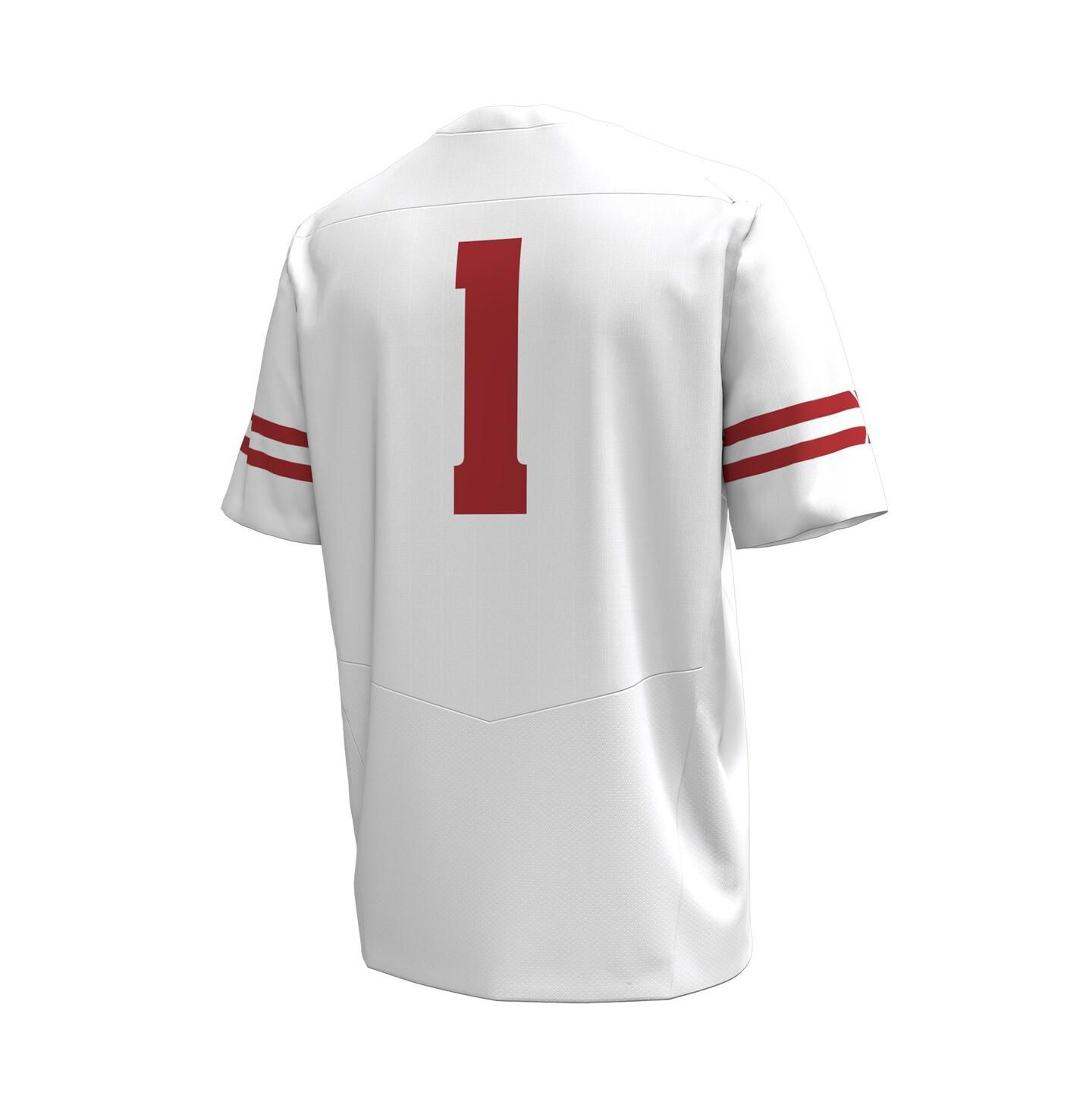 Мужской топ Under Armour 1 Wisconsin Badgers Replica Football Jersey, цвет: Красный — фото 4