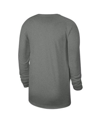 Men's and Women's Heather Gray Brooklyn Nets 2023/24 Legend On-Court Practice Long Sleeve T-Shirt