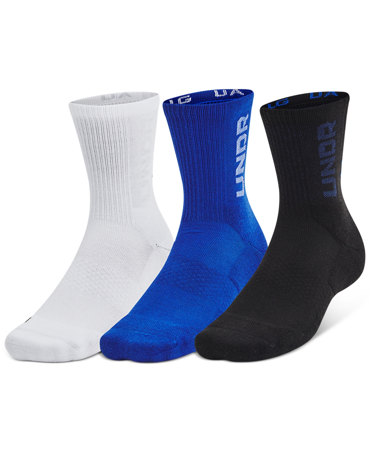 Unisex 3-Maker 3-Pk. Moisture-Wicking Mid-Crew Socks - Red