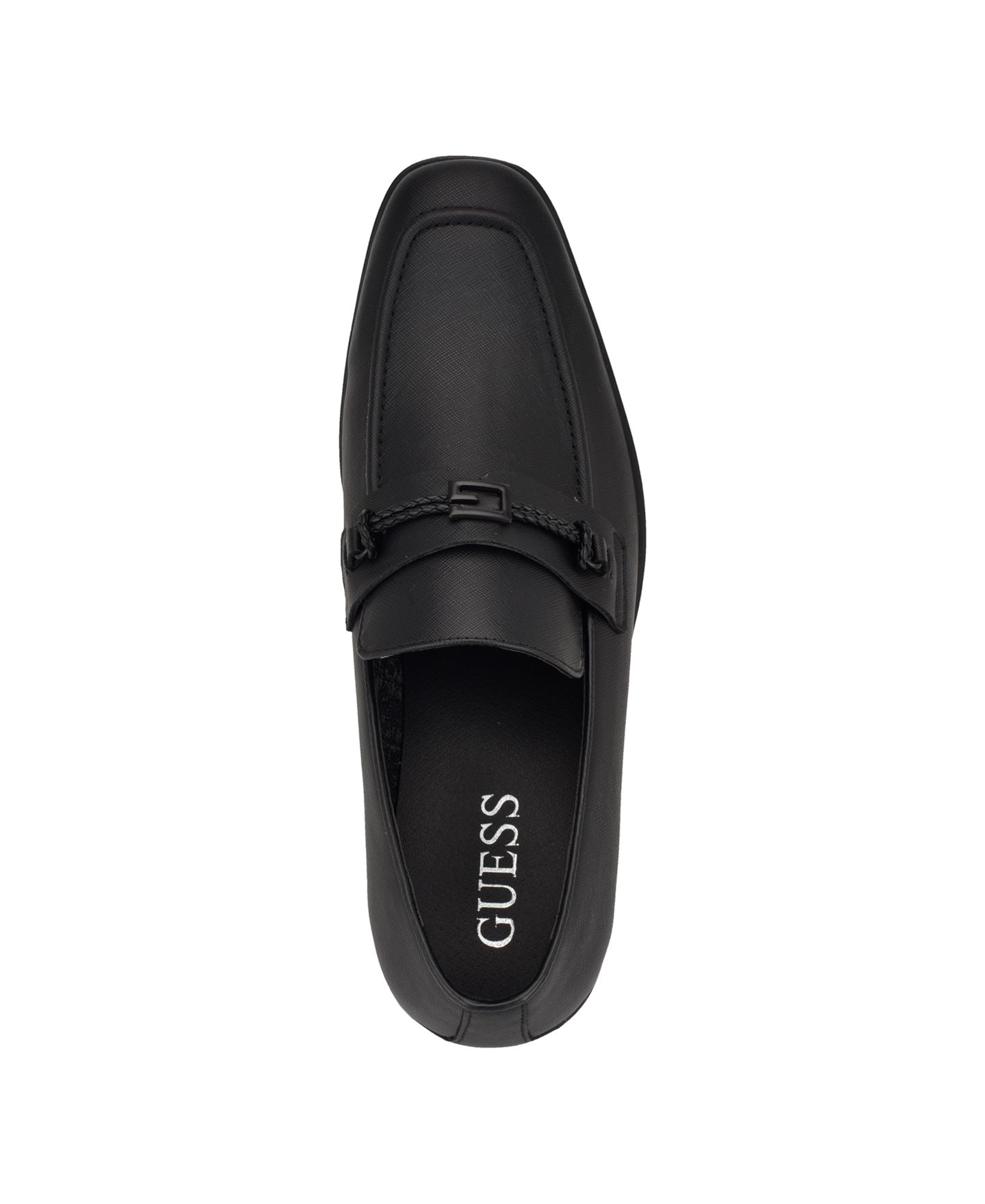Мужские туфли GUESS Hare Square Toe Slip On Dress Loafers, цвет: Чёрный — фото 4