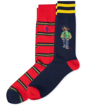 Polo Ralph Lauren - Men's 2-Pk. American Heritage Bear Slack Socks