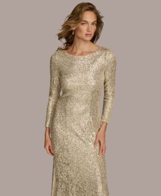 macy's gold cocktail dresses Women's Gold Floral Semi-Formal Cocktail & Party Dresses